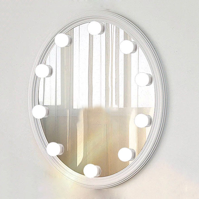 White Led Vanity Strip: Sphere Design For Dressing Room Minimalism And Enhanced Makeup Lighting