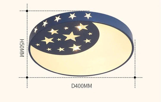 Creative Nordic Star Moon Bedroom Lamp Led Ceiling White Light / 400*50