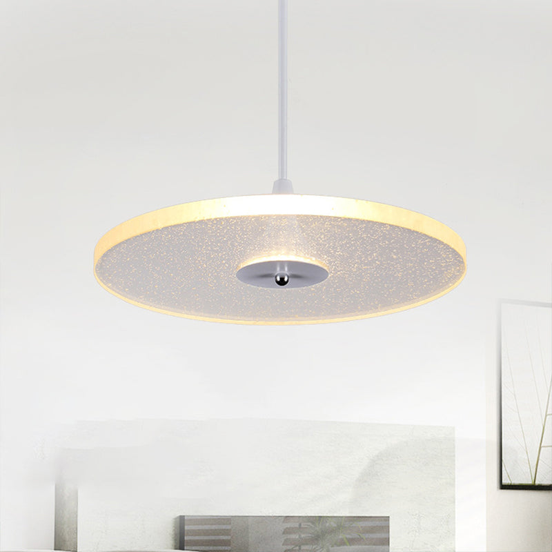 Modern Crystal Led Pendant Light For Living Room - 12/16 Round White / 12
