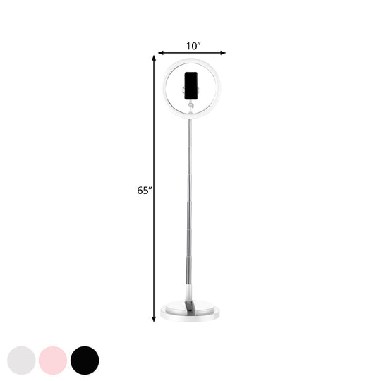 Minimalist Circular Metal Usb Vanity Lamp With Led Fill Light For Mobile Phone Holder -