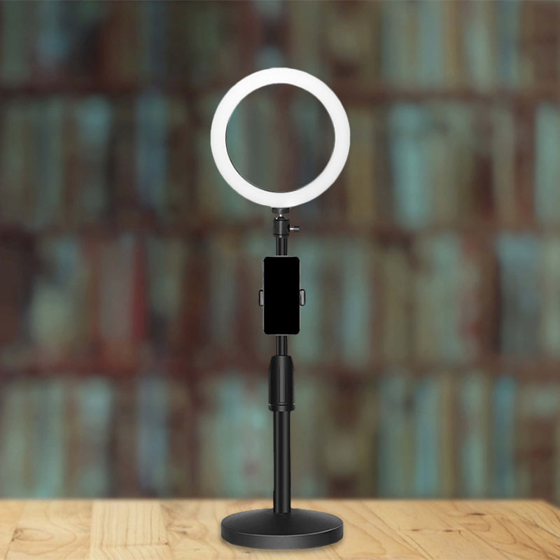 Black Led Make-Up Lamp With Phone Holder And Flash Light