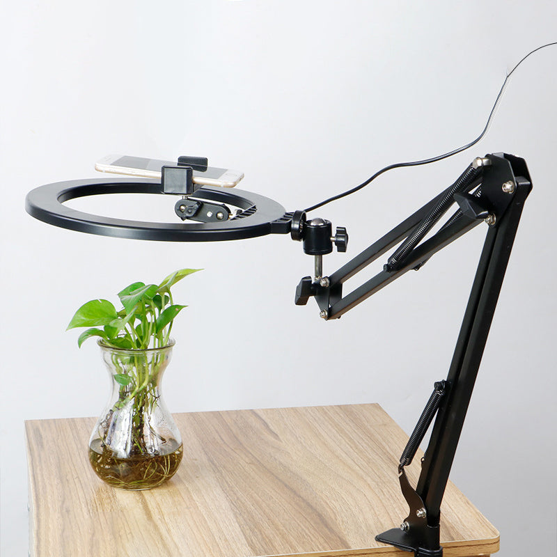Modern Black Swing Arm Led Mirror Light With Usb Charging - Portable Sleek Design /