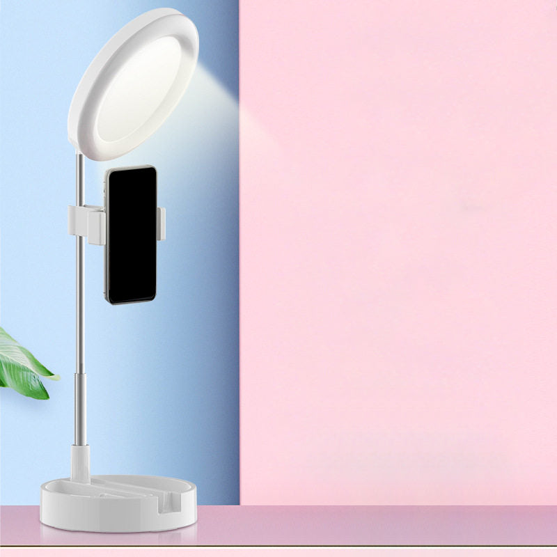 Minimal Led Makeup Lighting Mobile Phone Holder With Usb Fill Flush Lamp In Black/White/Pink White /