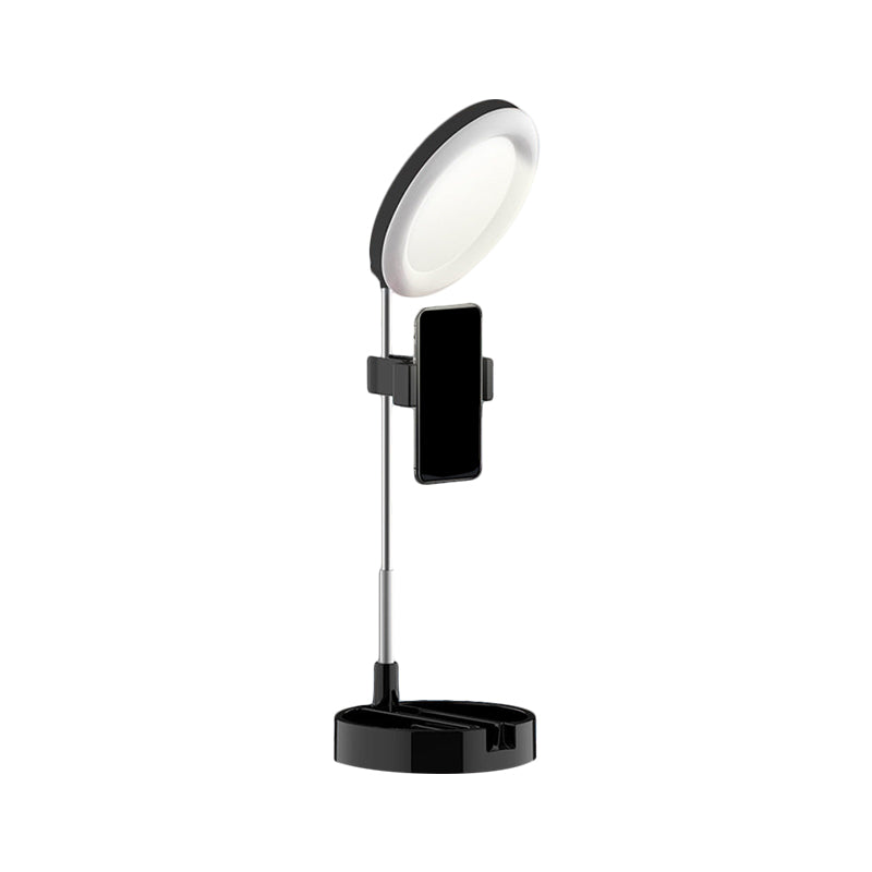 Minimal Led Makeup Lighting Mobile Phone Holder With Usb Fill Flush Lamp In Black/White/Pink