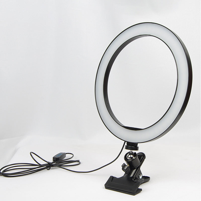 Portable Led Mirror Light With Black Clip-On Metal Shade For Mobile Phone Support / Usb