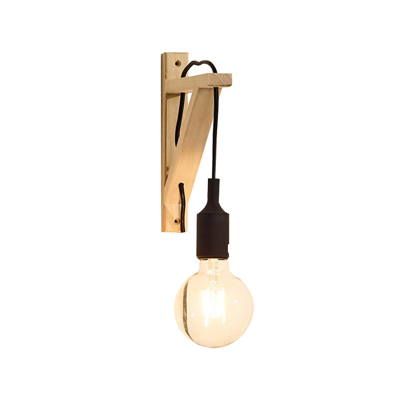 Wall-Mounted Warehouse Lamp With Exposed Bulb & Silica Gel Sconce