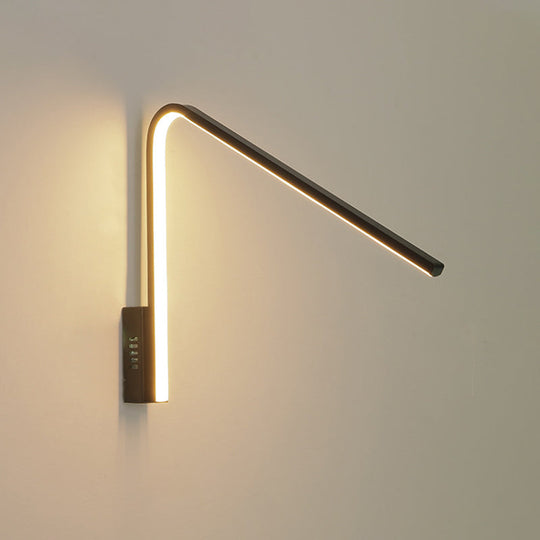 Minimalist V-Shaped Led Wall Lamp Kit - Silica Gel Corridor Sconce Lighting In Warm/White Light