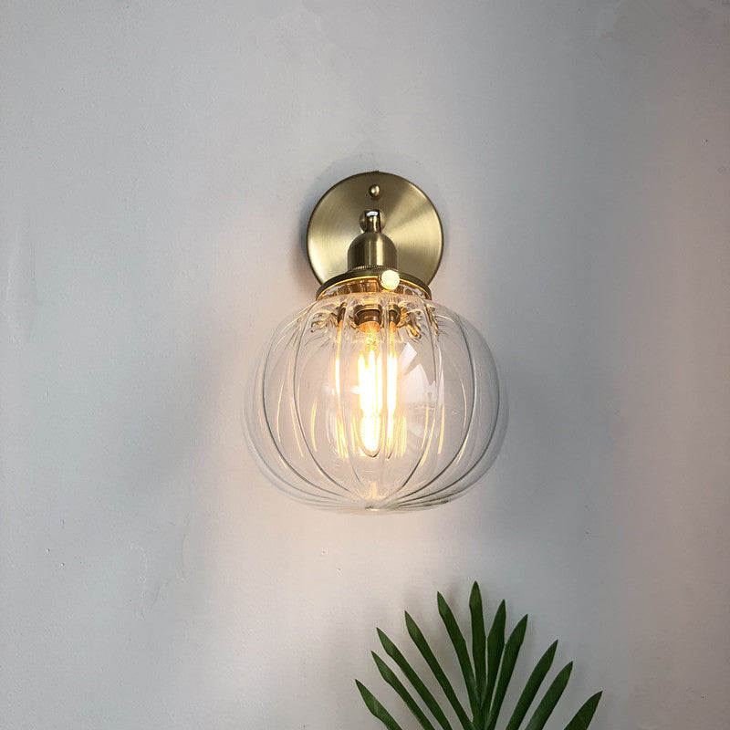 Prismatic Glass Wall Sconce With Industrial Charm For Restaurant Lighting Clear