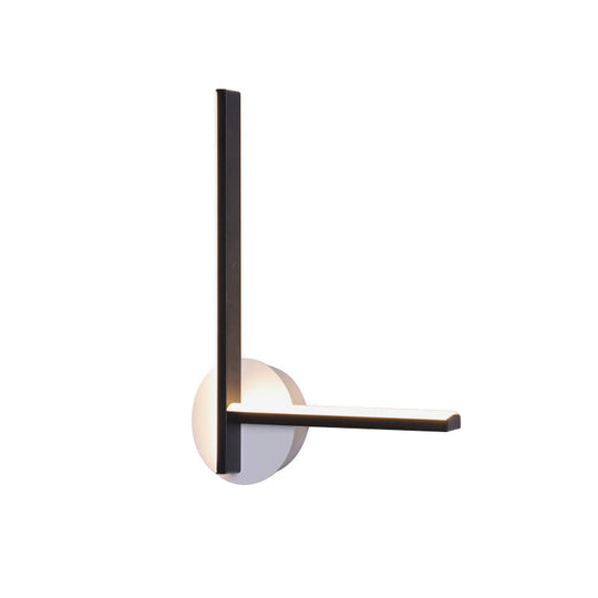 Minimalist Acrylic Cross Led Wall Sconce In Black/White For Bedside Lighting - Warm/White Ambiance
