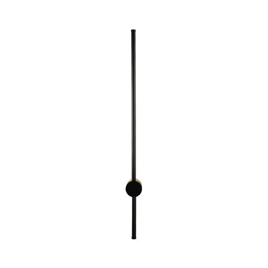 Sleek Black Iron Wall Light Fixture - Needle Sword Design 23.5/31.5 Inches High Led Sconce For