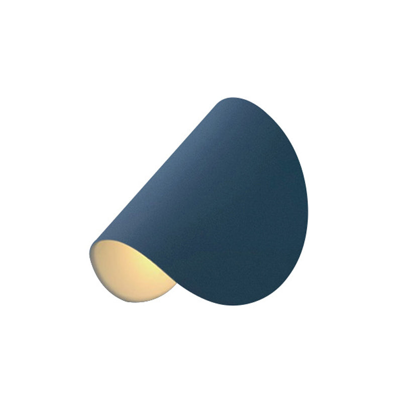 Blue Designer Wall-Mounted Sconce With Foldable Metal Frame - 1 Bulb Flush Mount For Bedside