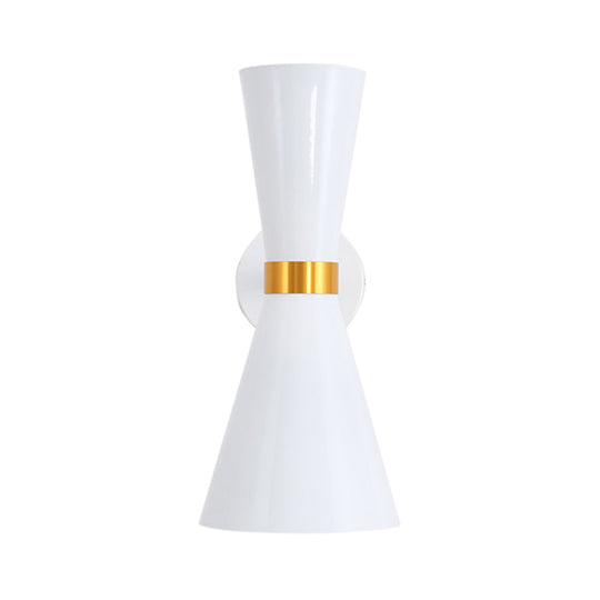 Modern Black And White Cocktail Shaker Sconce Lamp: Wall Mounted Metal Lighting With Rotatable Joint