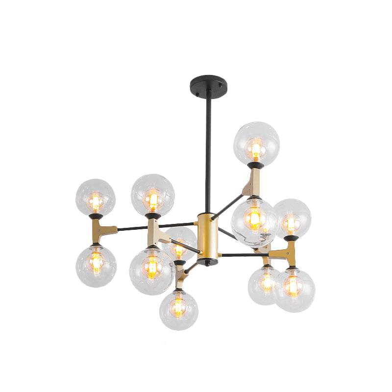 Modo G9 Gold Metal Chandelier - Contemporary 12-Light Hanging Light For Hotels