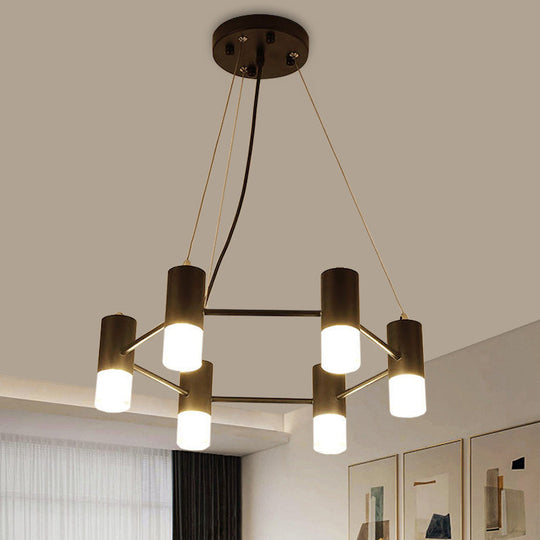 Clara - Honeycomb Modern Honeycomb Shaped Chandelier Metal Black Pendant Lighting for Hotel Living Room