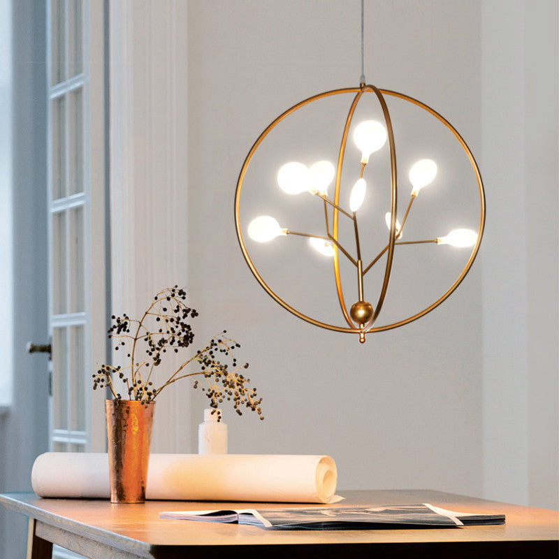 Swig Hallway Boutique Chandelier - Sleek Metal Pendant Lighting With 9 Creative G9 Lights Gold