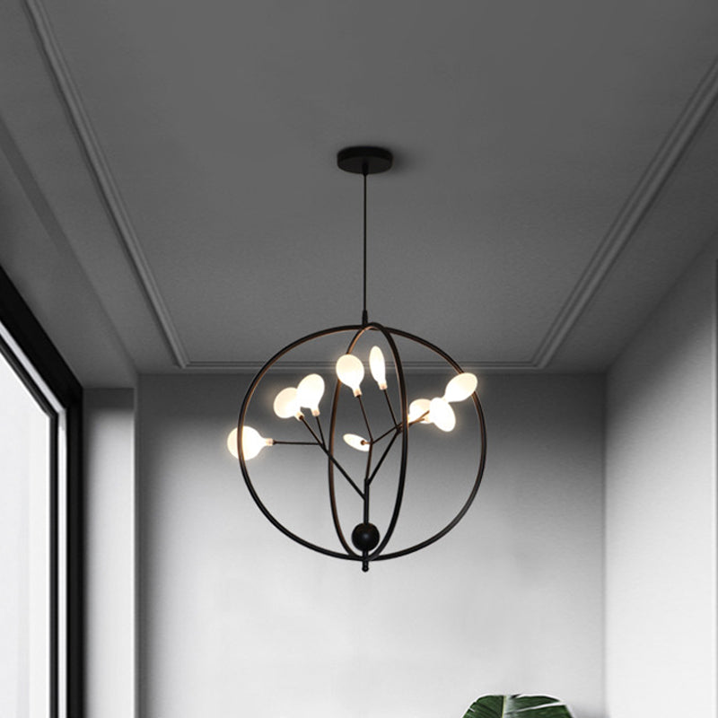 Swig Hallway Boutique Chandelier - Sleek Metal Pendant Lighting With 9 Creative G9 Lights