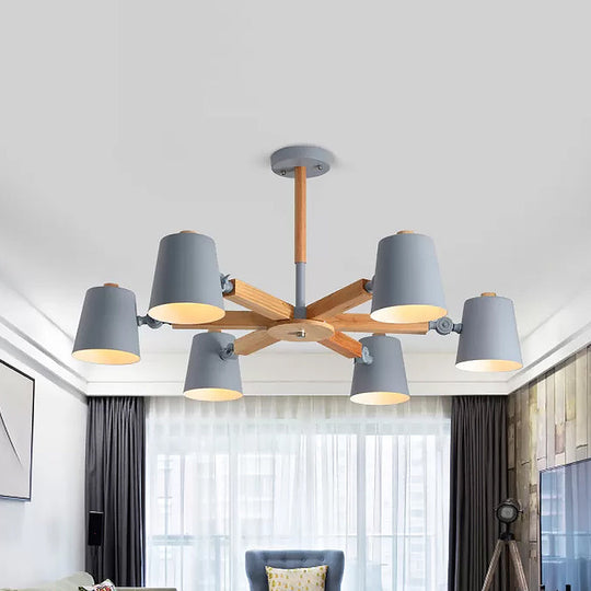 Coolie Shade Office Chandelier - Nordic Style Monochrome Pendant Light