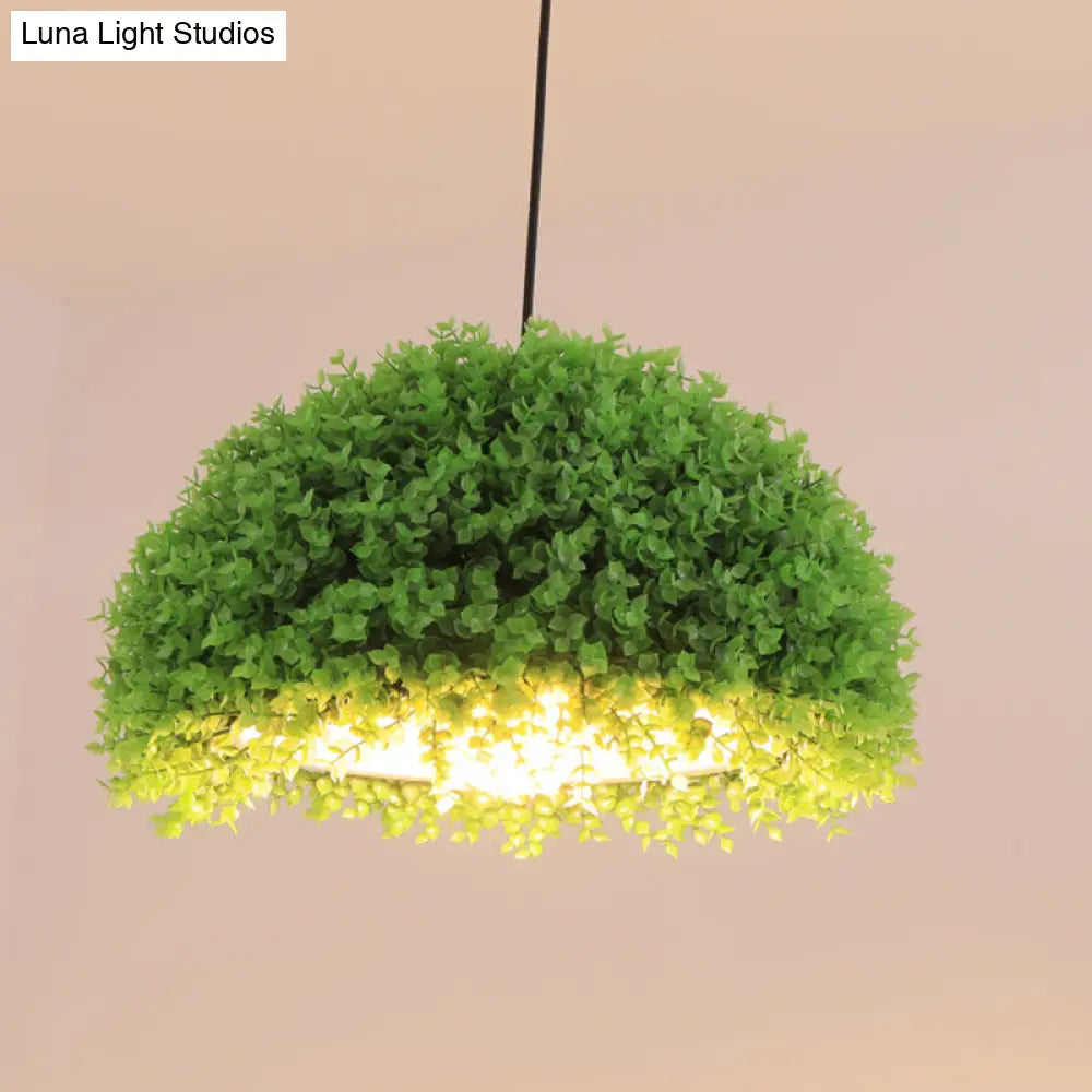 18’/21.5’ Industrial Green Led Hanging Light - Metal Ceiling Suspension Lamp