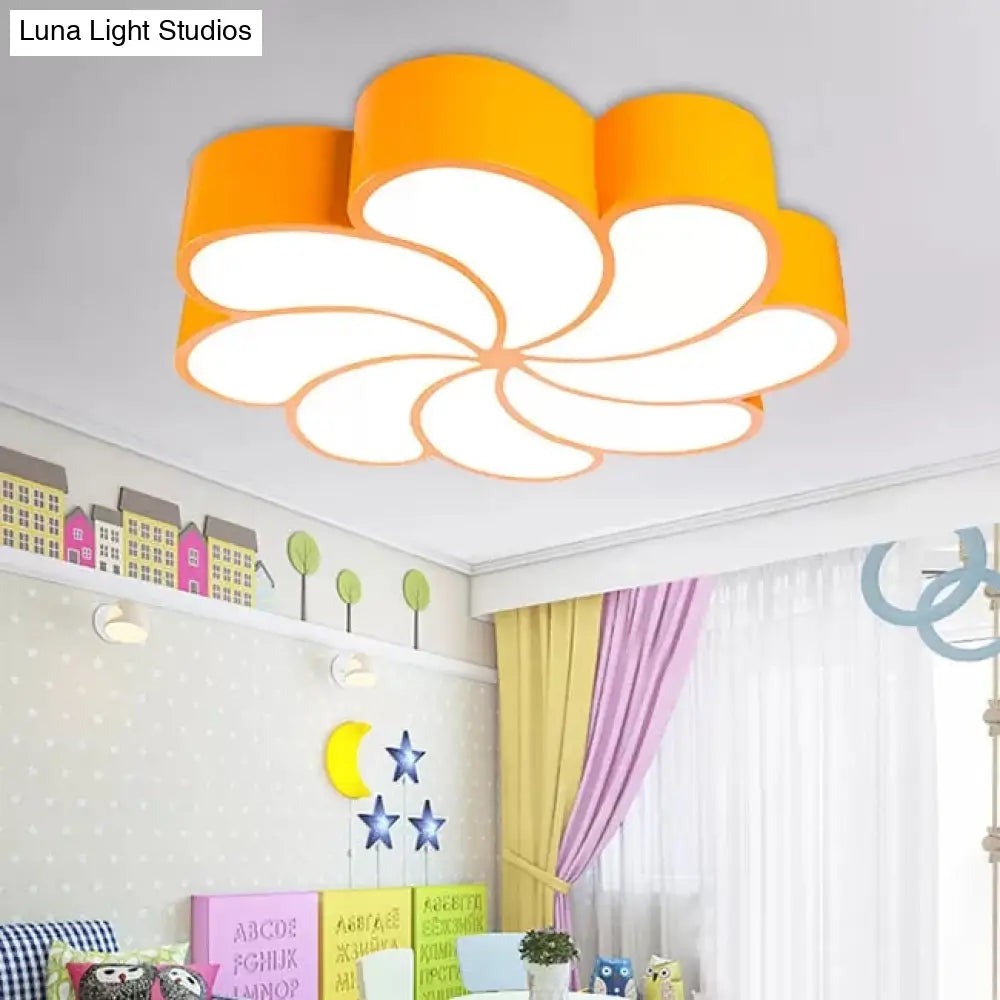 18’/22’ Petal Flush Mount Led Ceiling Lamp In Vibrant Colors And Brightness Settings –