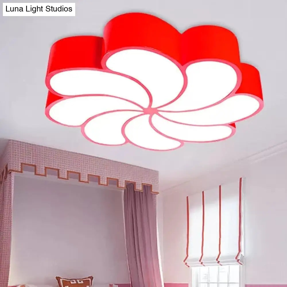 18’/22’ Petal Flush Mount Led Ceiling Lamp In Vibrant Colors And Brightness Settings –