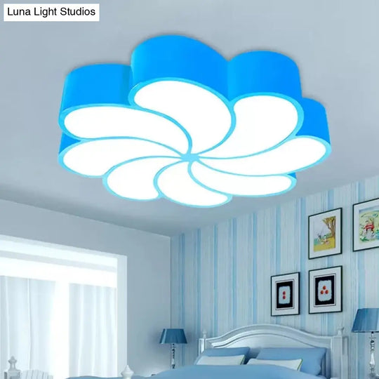 18’/22’ Petal Flush Mount Led Ceiling Lamp In Vibrant Colors And Brightness Settings –