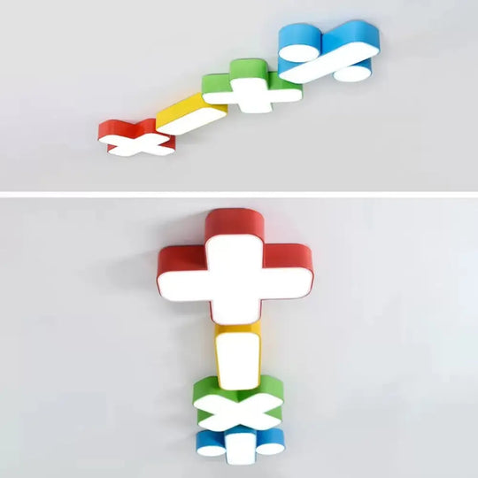 18’/23.5’ Kids Symbol Shade Ceiling Light: Red/Yellow/Blue/Green Warm/White Light Red / 23.5’ Warm