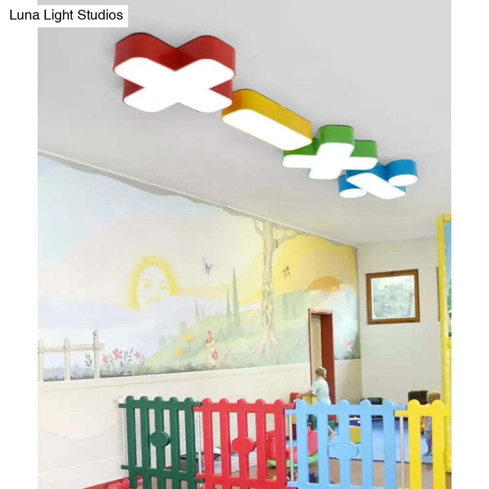 18’/23.5’ Kids Symbol Shade Ceiling Light: Red/Yellow/Blue/Green Warm/White Light