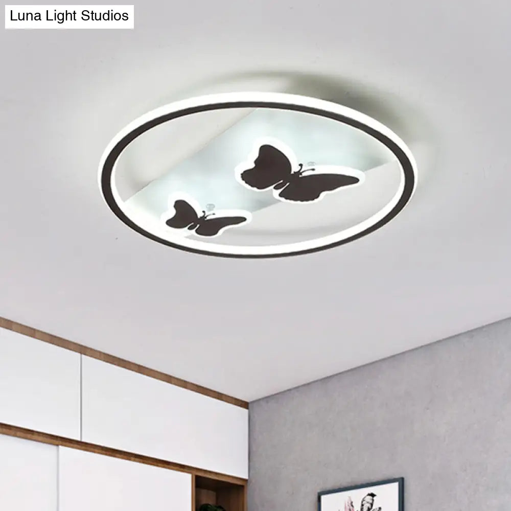 18.5/23 Modern Acrylic Brown Led Ceiling Fixture In Warm/White Light - Remote Control Dimmable