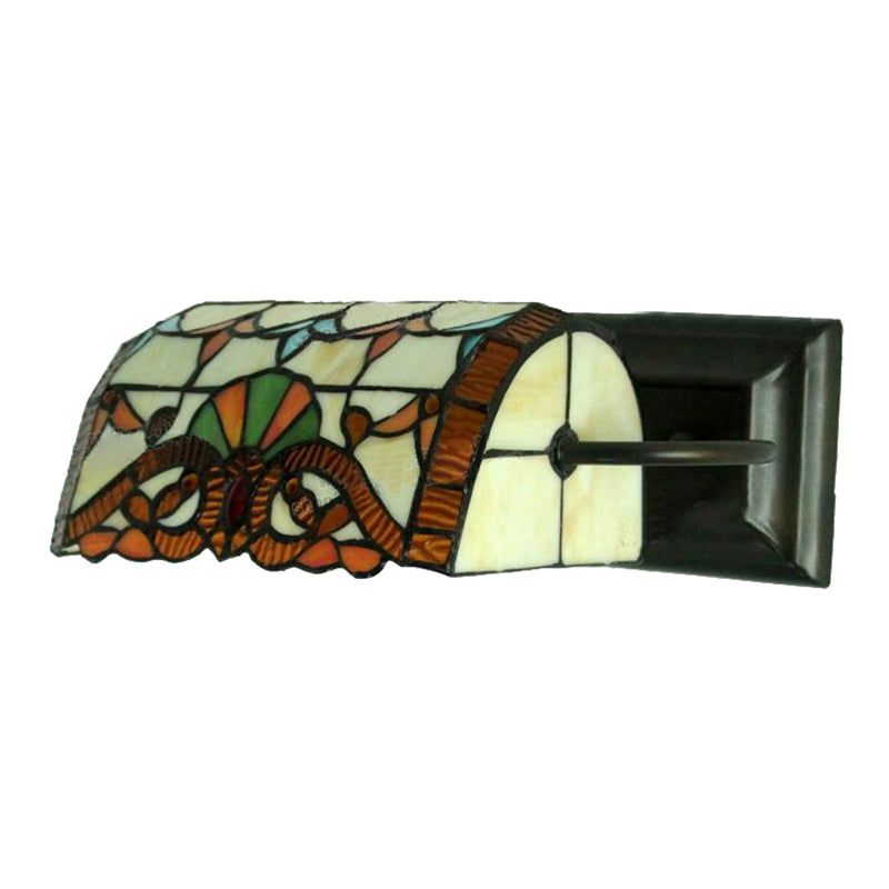 Victorian Style Stained Glass Wall Lamp For Office - Beige