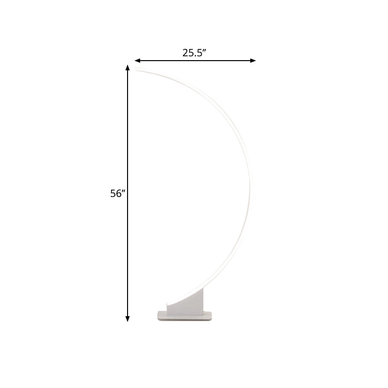 Arch Floor Lamp With Minimalist Design And Led Lighting - Ideal For Bedroom Warm/White Light