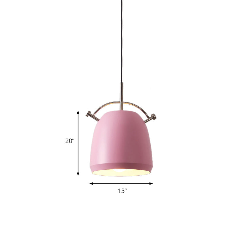 Macaron Style Metal Curved Shade Pendant Lamp For Restaurant And Cafe