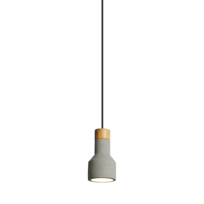 Nordic Ceiling Pendant Torch Shape Cement Light - Stylish One Hanging Fixture For Bedroom And Hotel