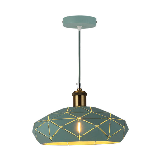 Macaron Facet-Shape Metal Pendant Light - Ideal for Kindergarten Decor