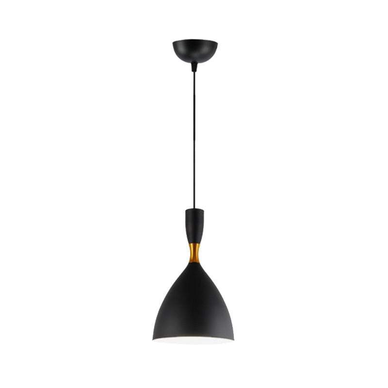Contemporary Aluminum Funnel Suspension Pendant Lamp - Fits Study Room or Cafe - 6.5/10 Inch Wide, 1 Light