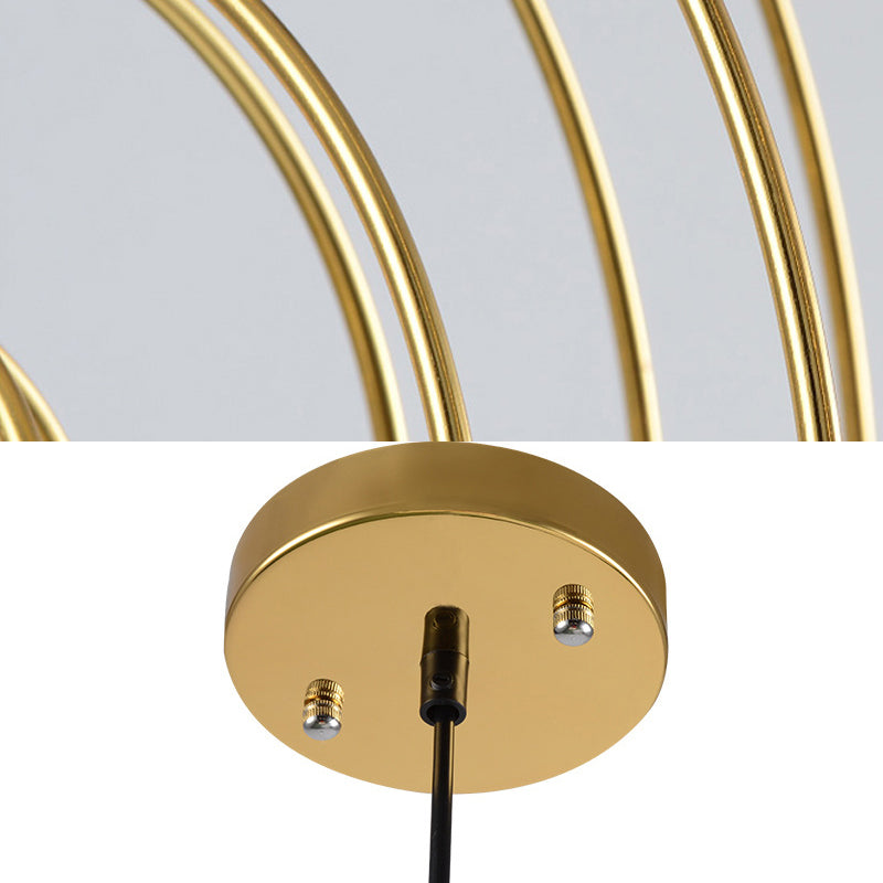 Contemporary Gold Milk Glass Pendant Lamp for Hotels