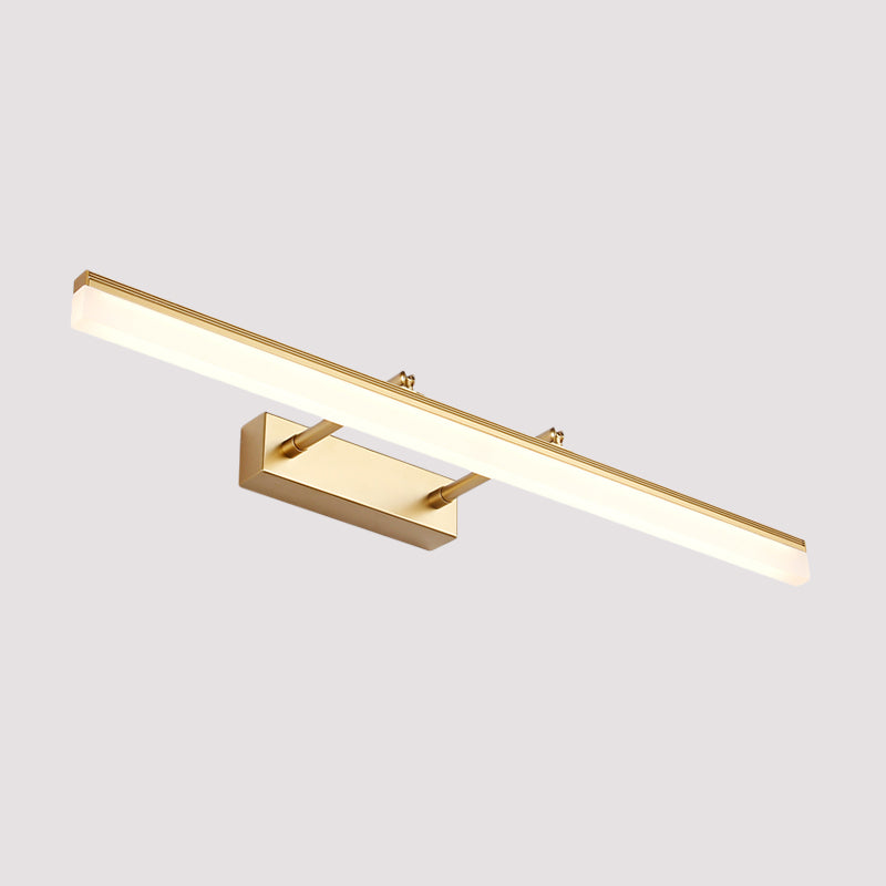 Modern Linear Acrylic Vanity Lamp: 16/19.5 Led Gold Wall Lighting Fixture