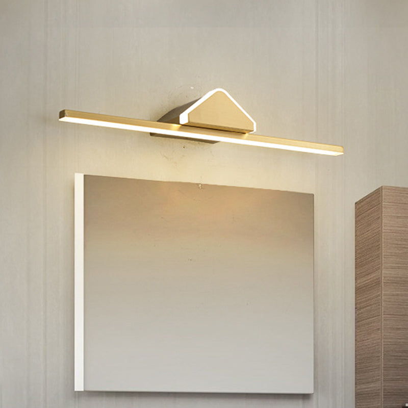 Modern Led Gold Wall Sconce With Prismatic Arm - Bar Metallic Vanity Light