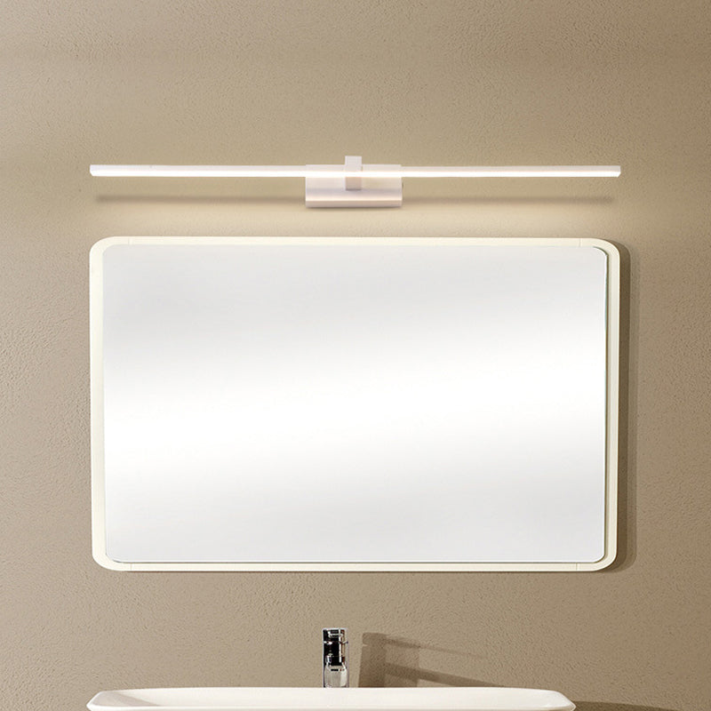 Contemporary Led Wall Sconce - White Linear Vanity Light Fixture