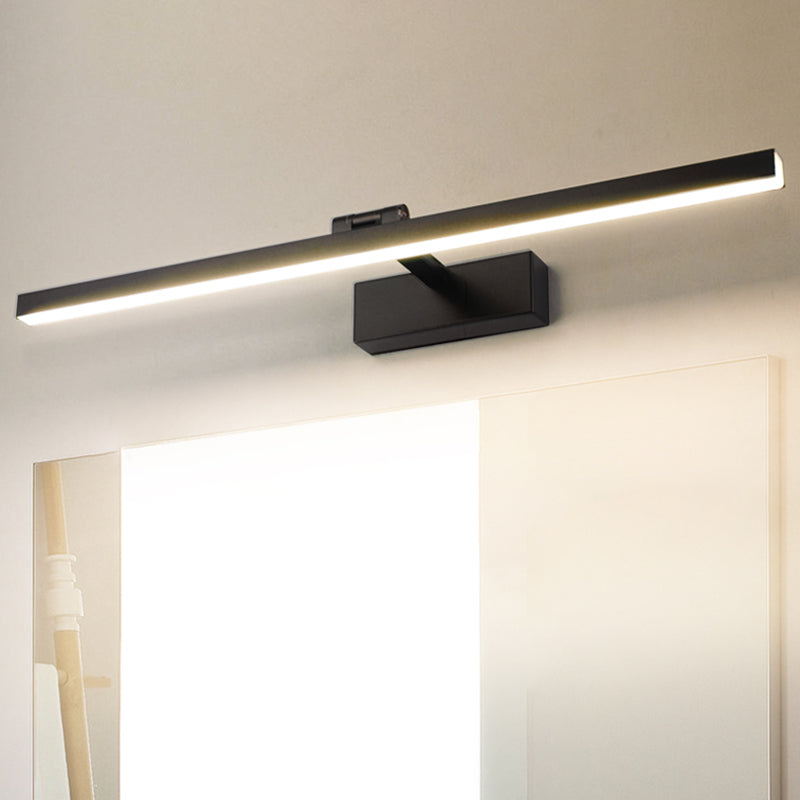 Modern Tubular Led Vanity Lamp In Black/White Finish For Bathroom Wall Lighting Black / Warm