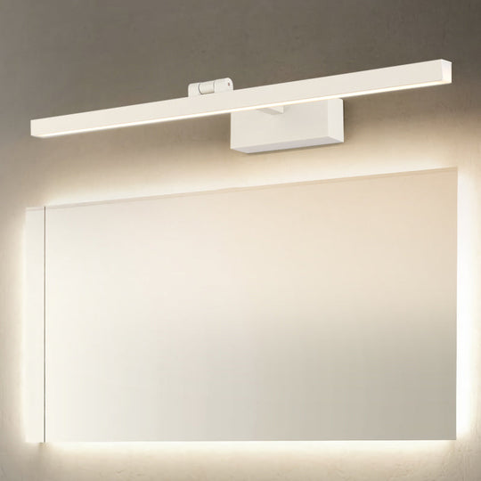 Modern Tubular Led Vanity Lamp In Black/White Finish For Bathroom Wall Lighting White / Warm