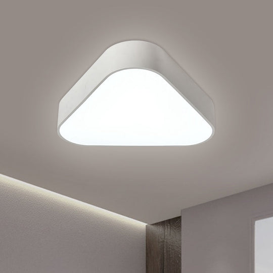 Triangular Fun: Kids LED Acrylic Flush Mount Light in White/Yellow/Purple for Close to Ceiling Lighting