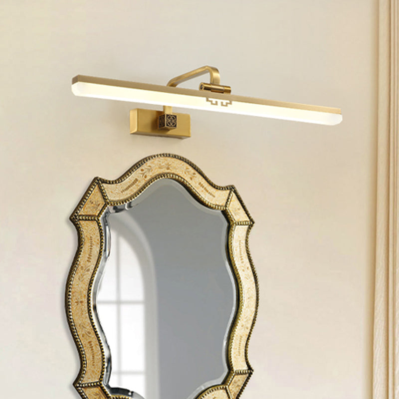 Modern Black/Brass Metal Wall Sconce Led Vanity Light For Dressing Table Brass