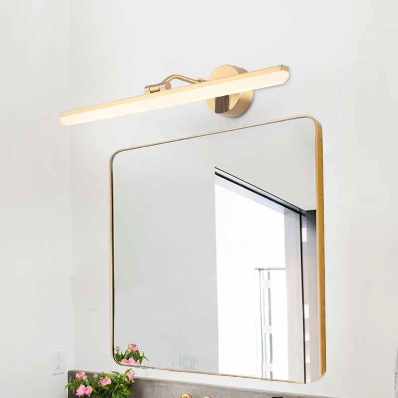 Sleek Led Vanity Wall Light In Black/Gold For Modern Bathrooms Gold