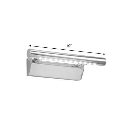 Modern Metal Led Vanity Light In Chrome With Warm/White