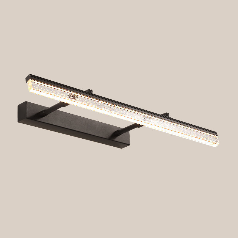 Modern Black Dual Arm Led Wall Mount Vanity Lamp In Warm/White Light