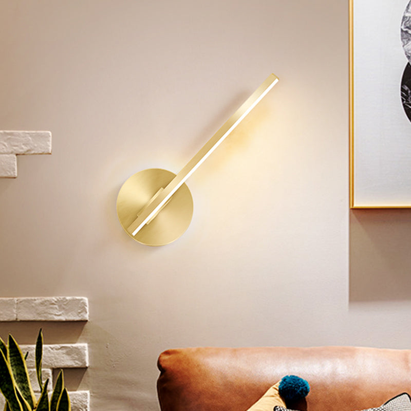 Aluminum Led Wall Lamp - Gold Tube/Stick Design For Boys Bedside / B