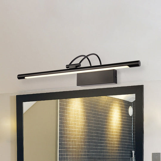Modern Led Wall Vanity Light Fixture With Metallic Shade - Black Warm/White / Warm