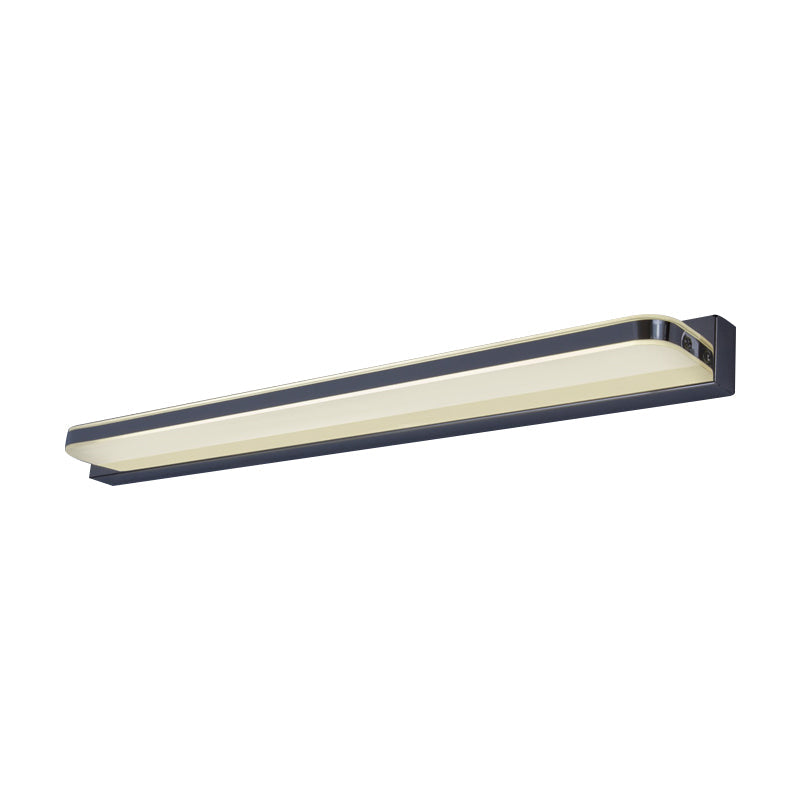 Modern Led Vanity Wall Sconce - Nickel Finish With Stainless-Steel Shade In Warm/White Light 16/19.5