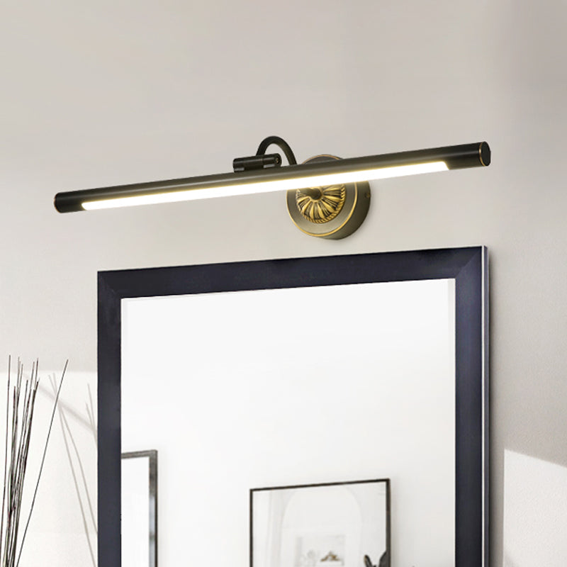 Sleek Black/Gold Vanity Light Fixture - Simplicity Streamlined Design Led Wall Lighting For Dressing