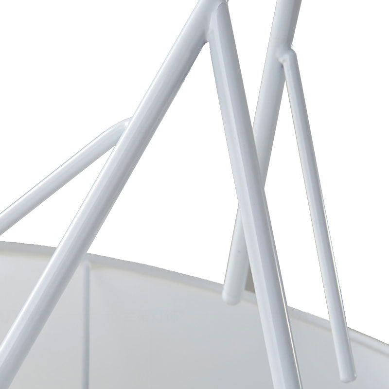 Modern Tapered Fabric Led Pendant Lamp For Living Room - Black/White